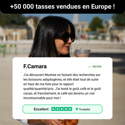 Mix Adaptogène Mushee - Combinaison Café, Matcha et Cacao